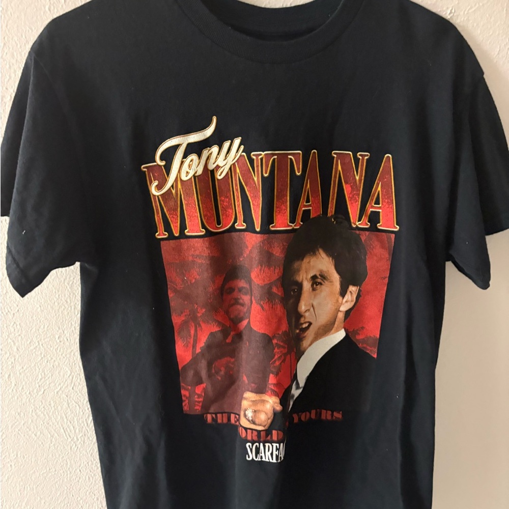 Sourpuss Black and Red Tony Montana Graphic Tee